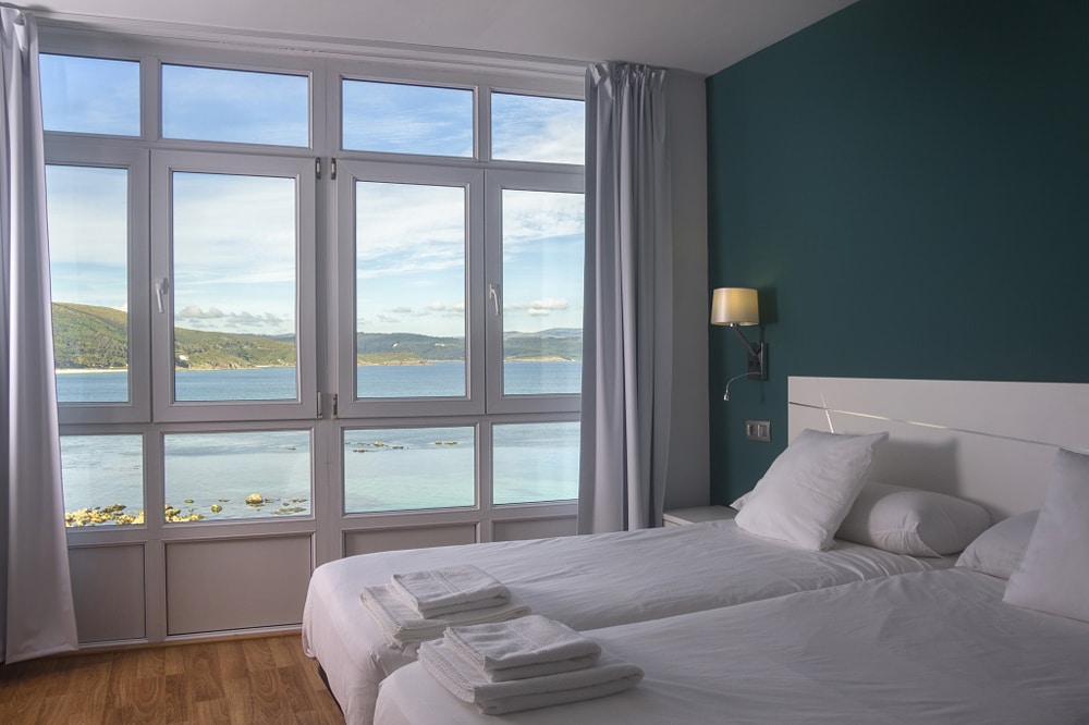 Hotel con vistas al mar en Fisterra